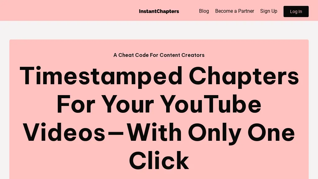 Instant Chapters website