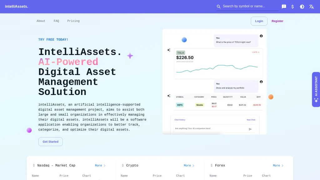 intelliAssets website