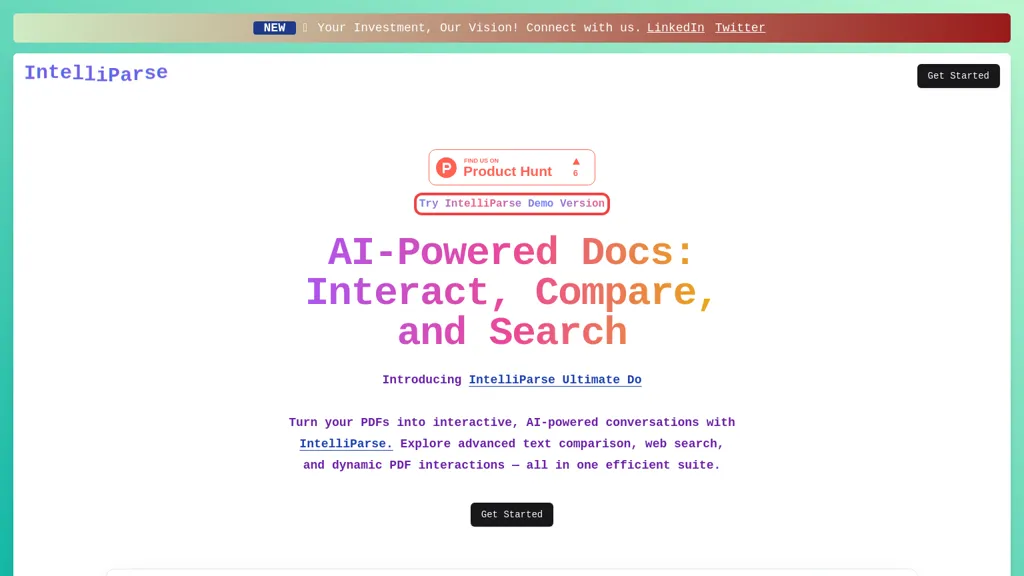 IntelliParse website