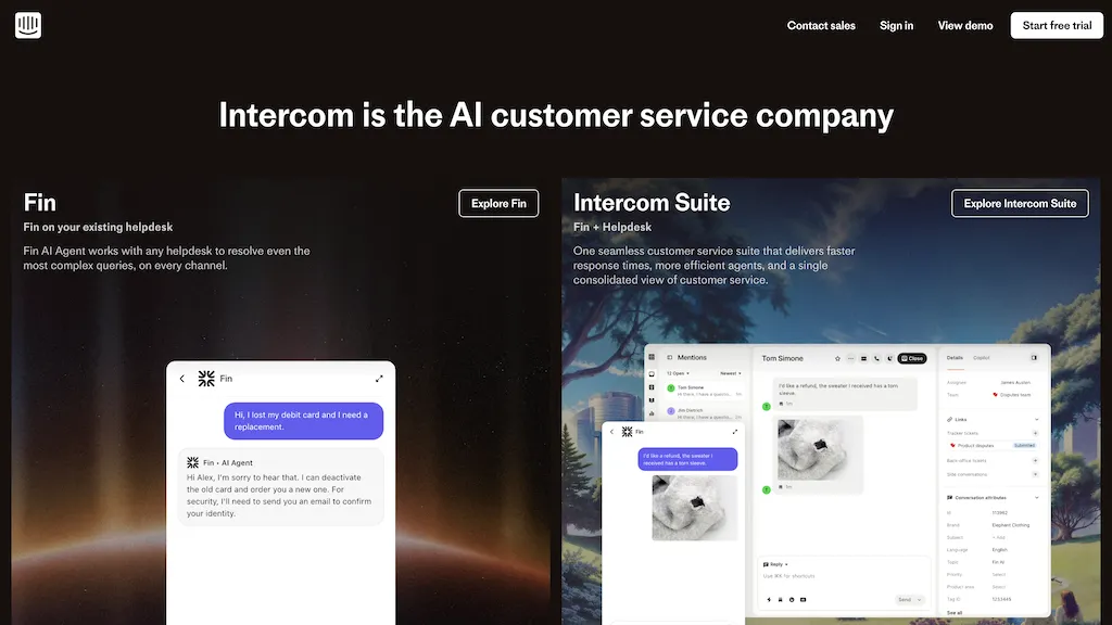 Intercom screenshot