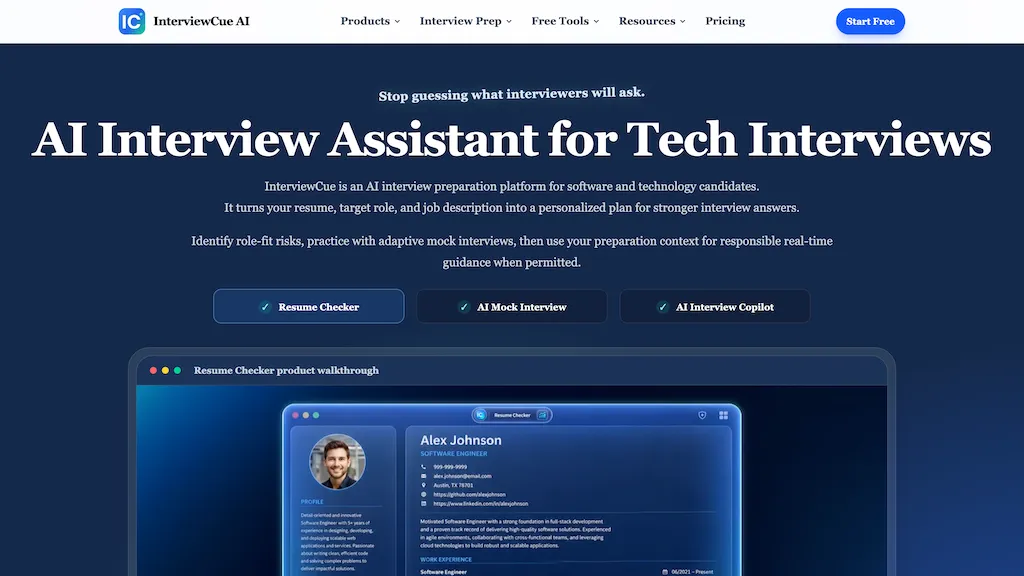 InterviewCue AI screenshot