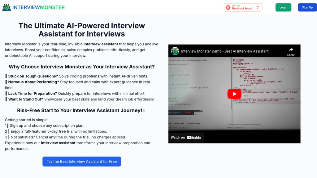 InterviewMonster website