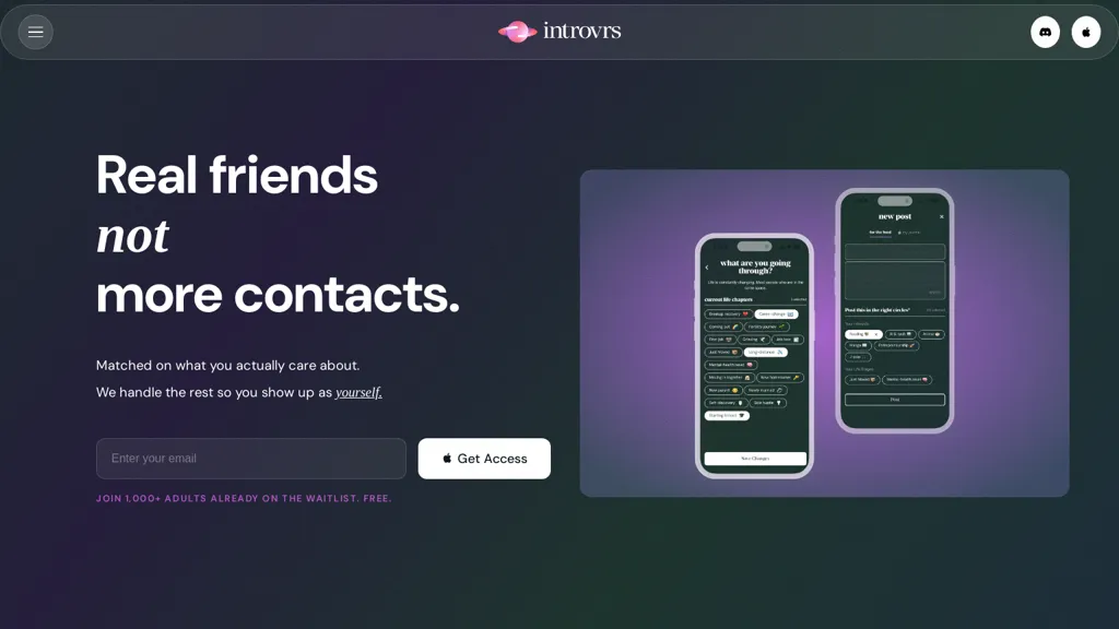 Introvrs AI tool screenshot