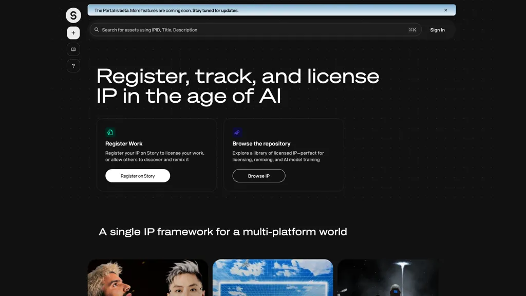 IP Portal AI tool screenshot