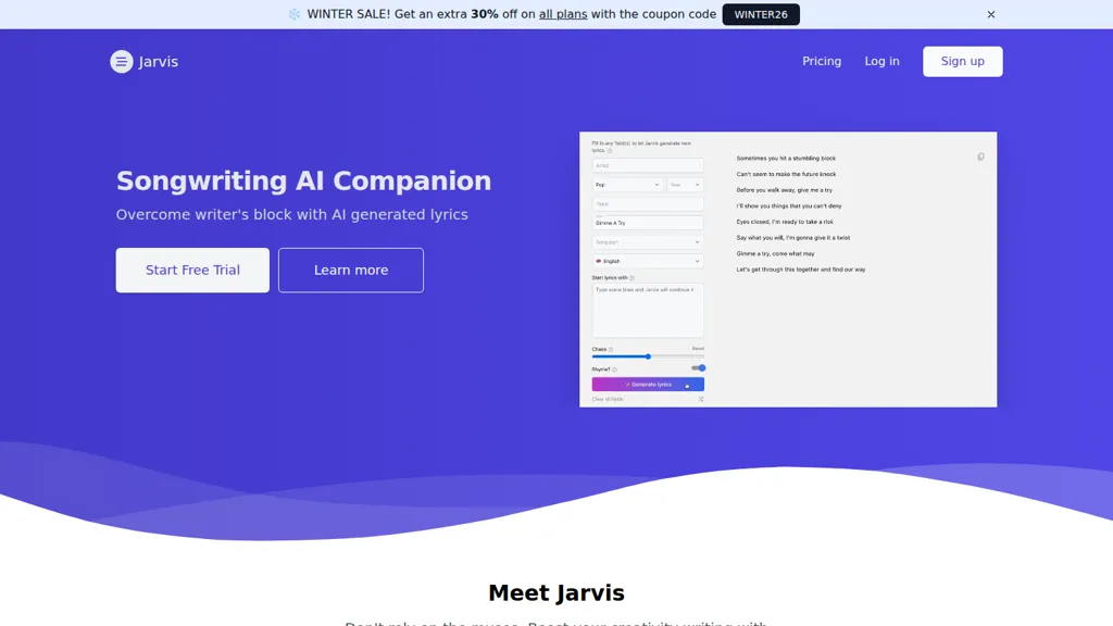Jarvis AI tool screenshot
