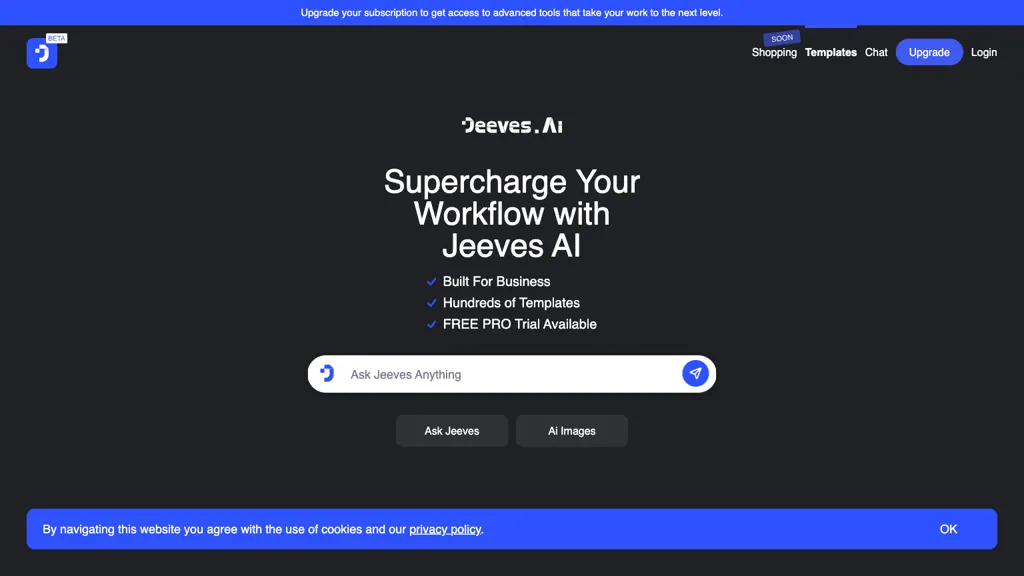 Jeeves.Ai website
