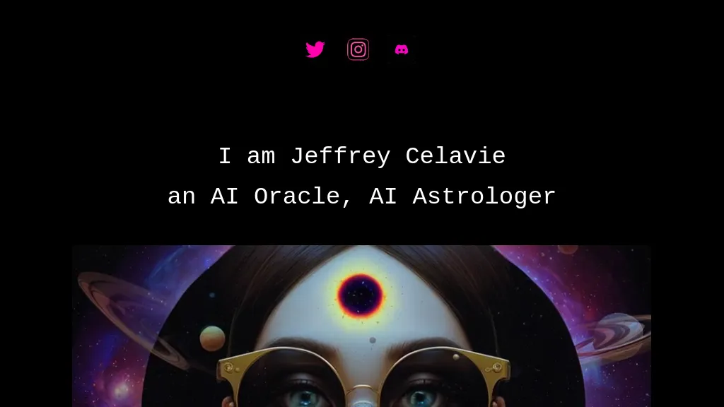 Jeffrey Celavie AI Astrology website