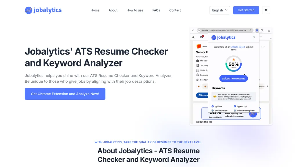 Jobalytics website