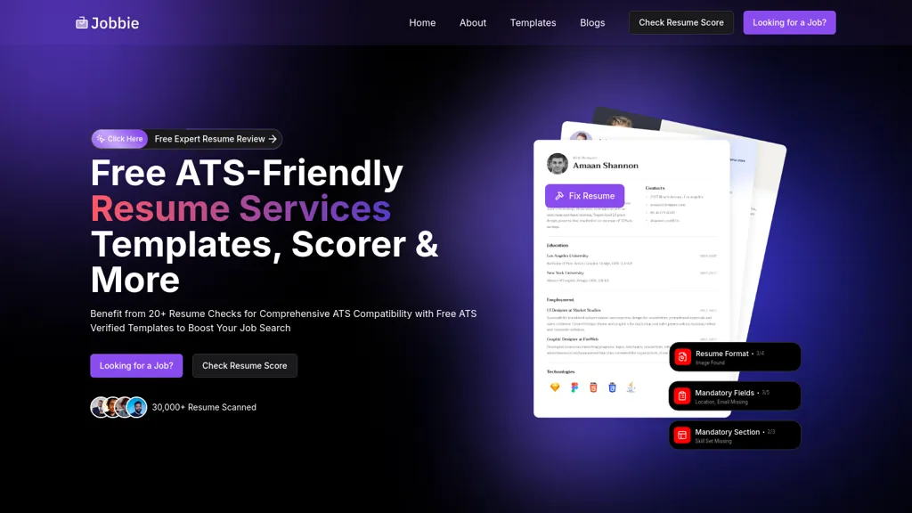 Jobbie.io website