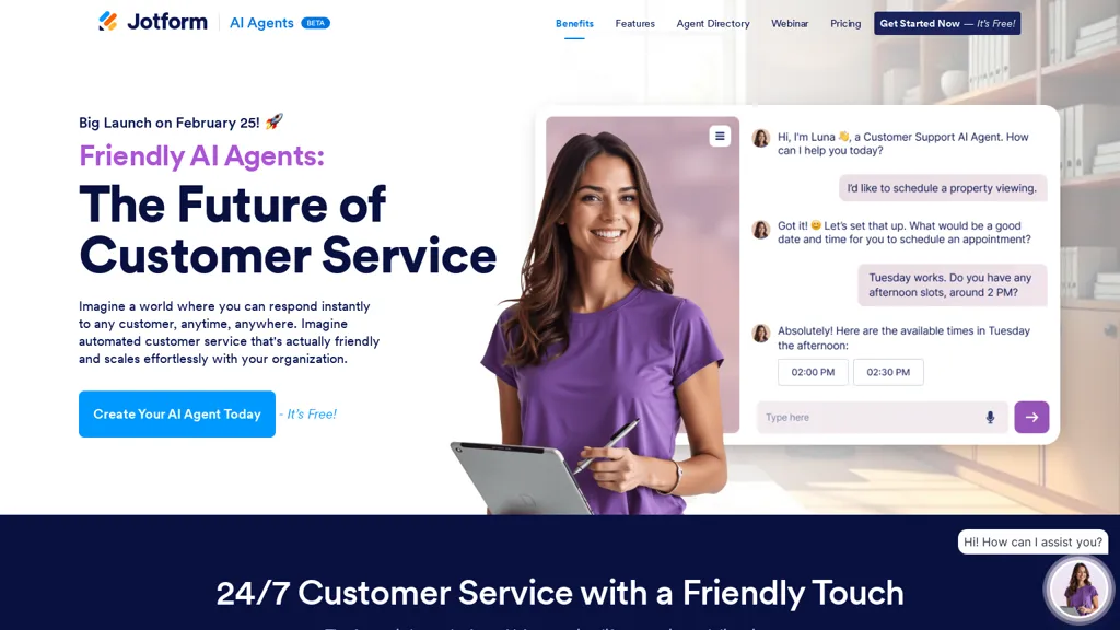 Jotform AI Agents website