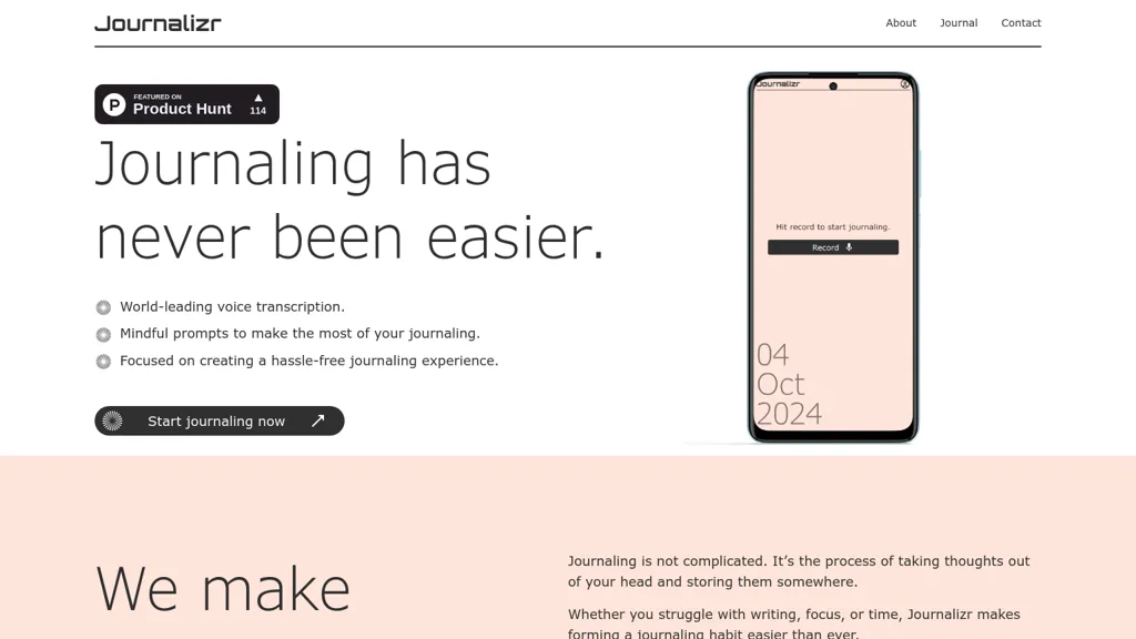 Journalizr website