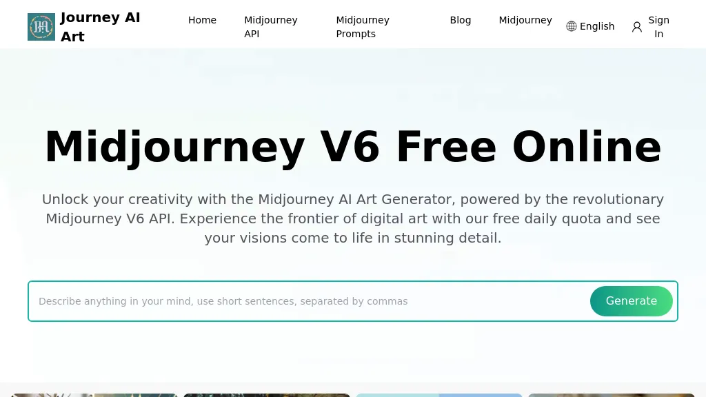 Journey AI art website