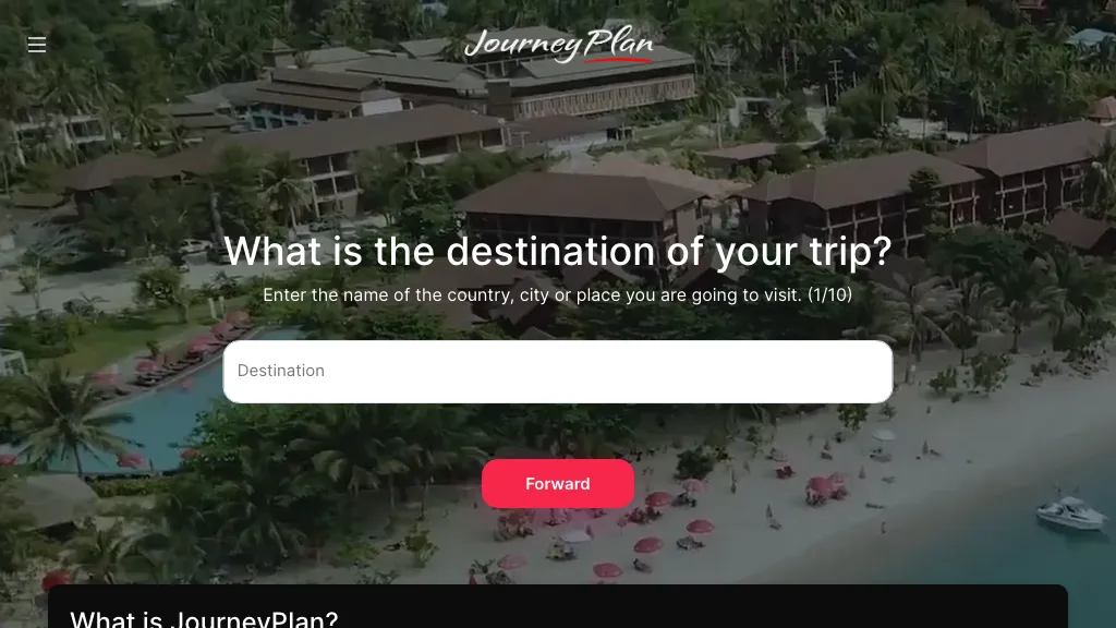 JourneyPlan website
