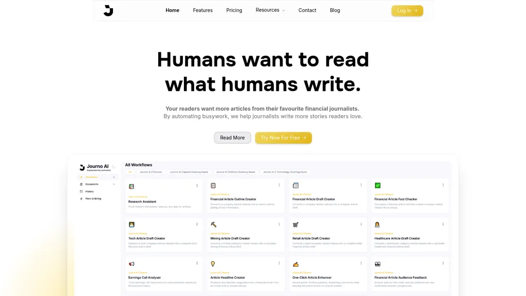 Journo ai website