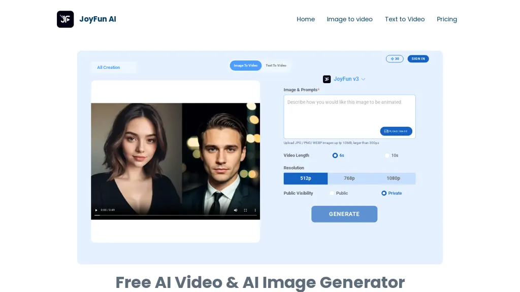Joyfun AI AI tool screenshot