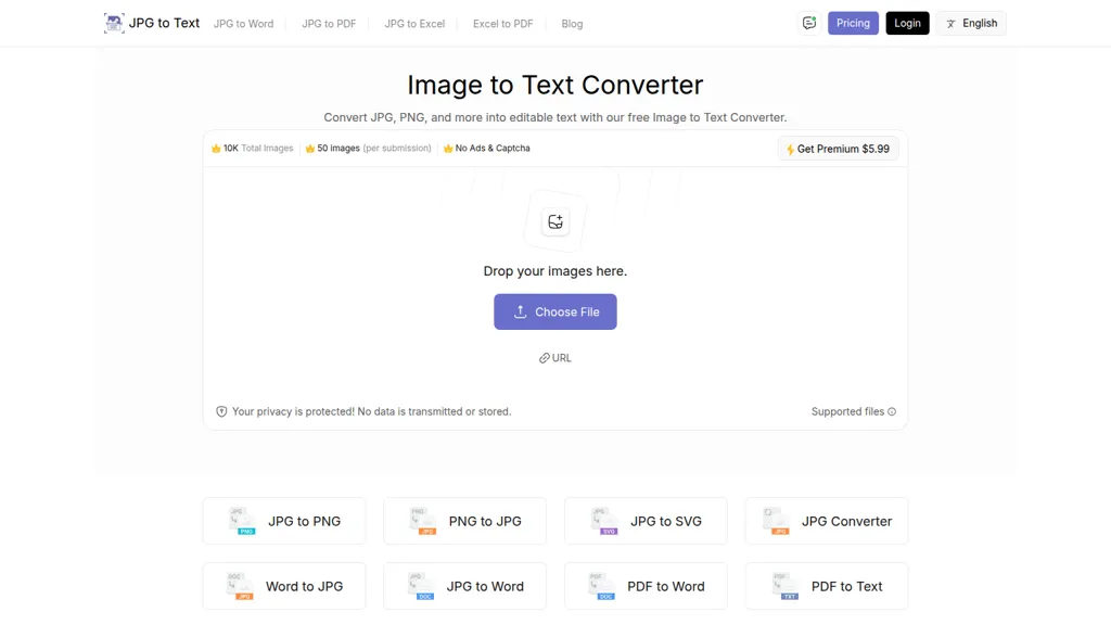 JPG to Text alternatives and competitors