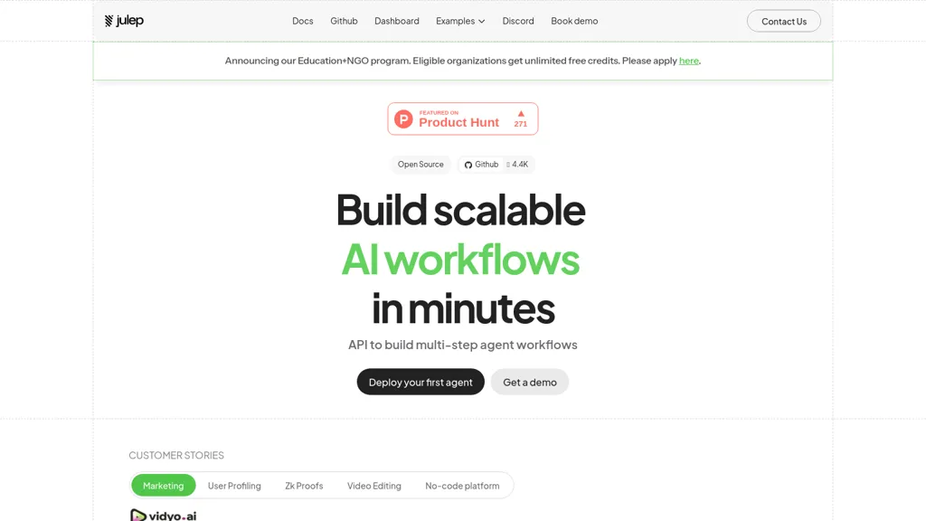 Julep AI AI tool screenshot