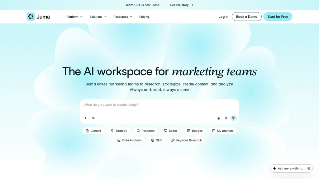 Juma.ai AI tool screenshot