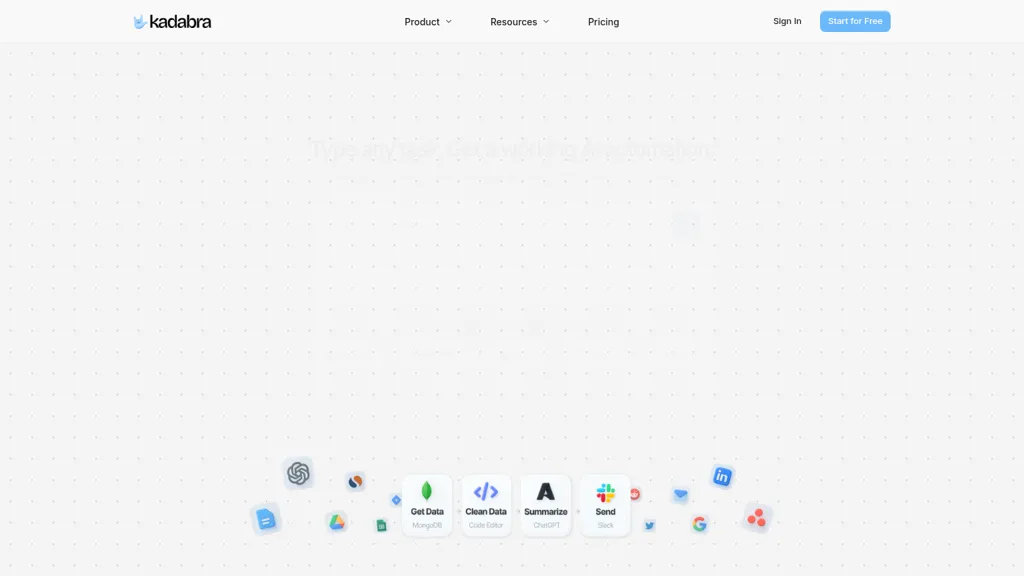 Kadabra AI tool screenshot