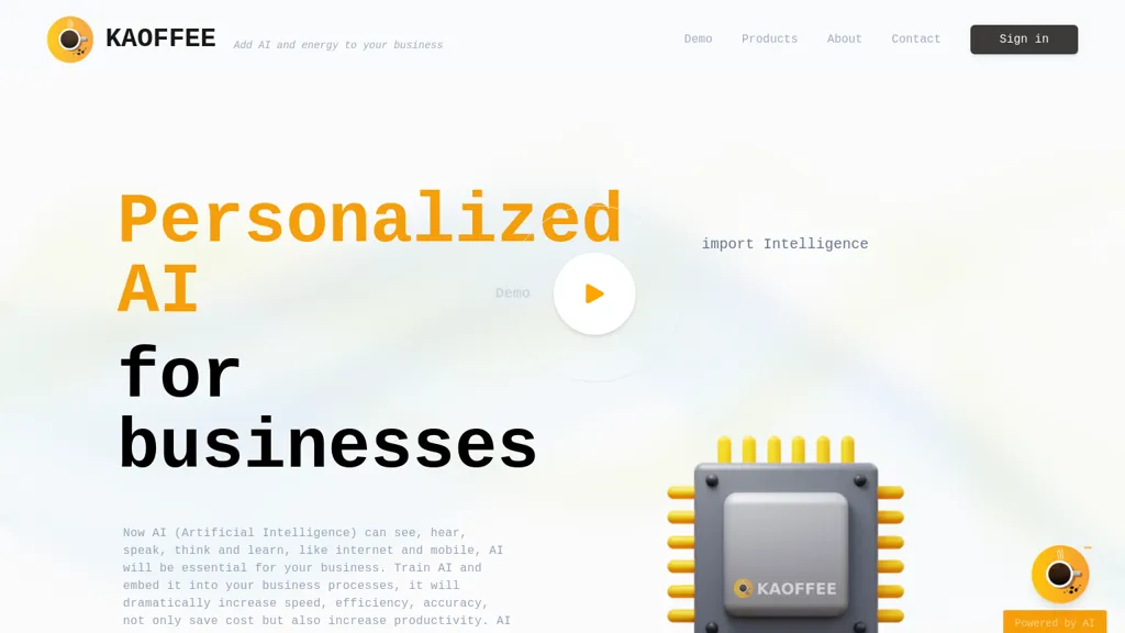 Kaoffee website
