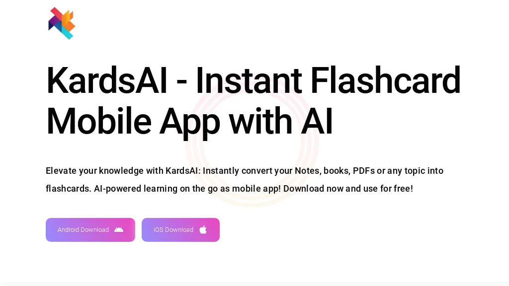 KardsAI - Instant Flashcard website