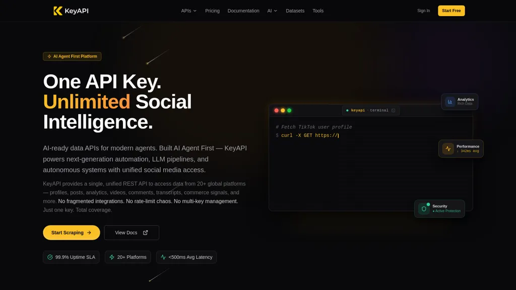 Keyapi AI tool screenshot