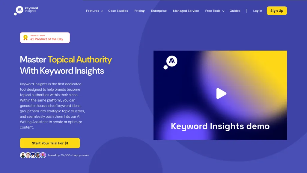 Keyword Insights website