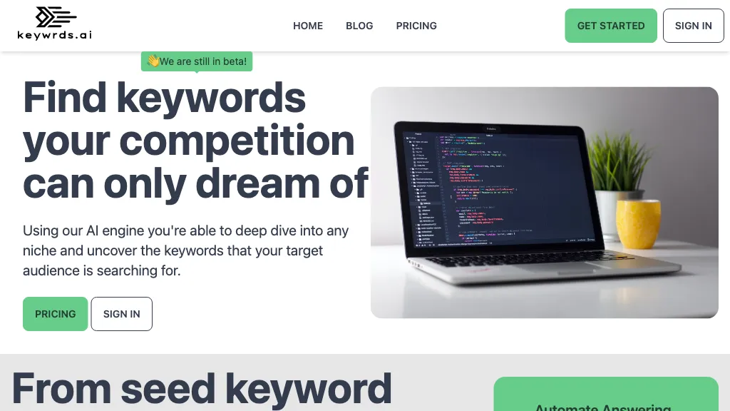 Keywrds.ai website