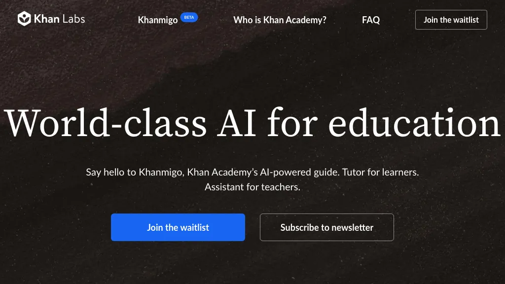 Khan Academy Khanmigo website