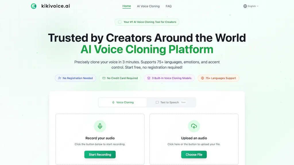 kikivoice.ai AI tool screenshot