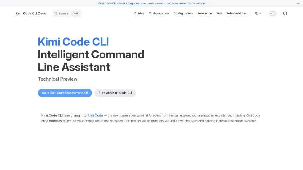 Kimi - CLI AI tool screenshot