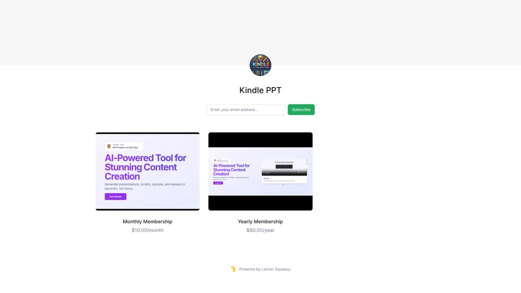 KindlePPT AI tool screenshot