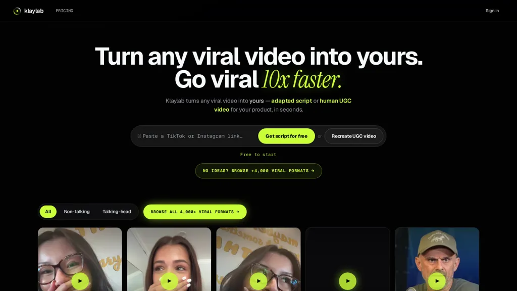 klaylab AI tool screenshot