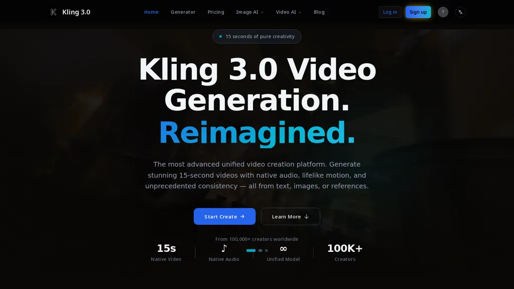 Kling3.pro AI tool screenshot