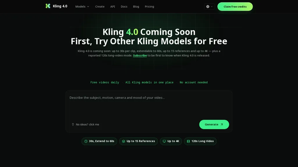 Kling 4 screenshot