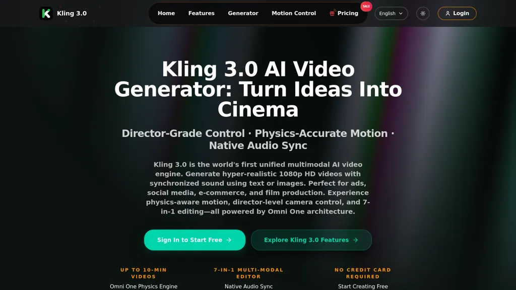 kling3.io AI tool screenshot