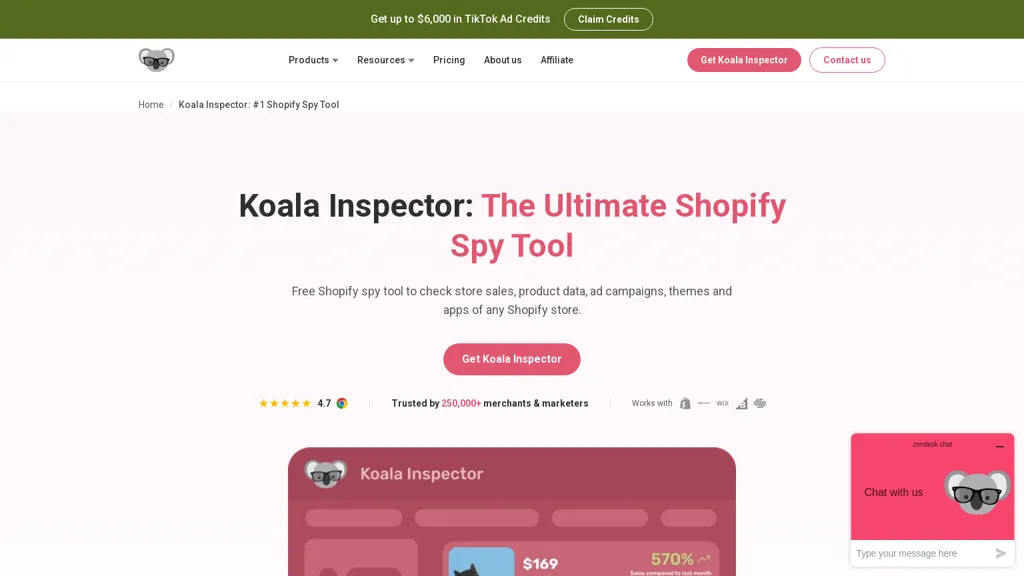 Koala Inspector AI tool screenshot