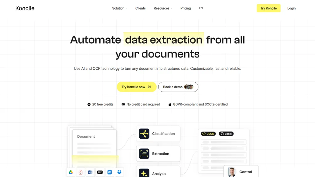 Koncile AI tool screenshot
