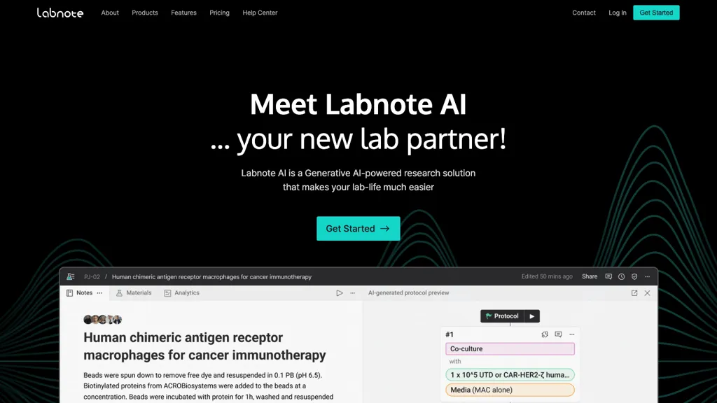 Labnote AI website