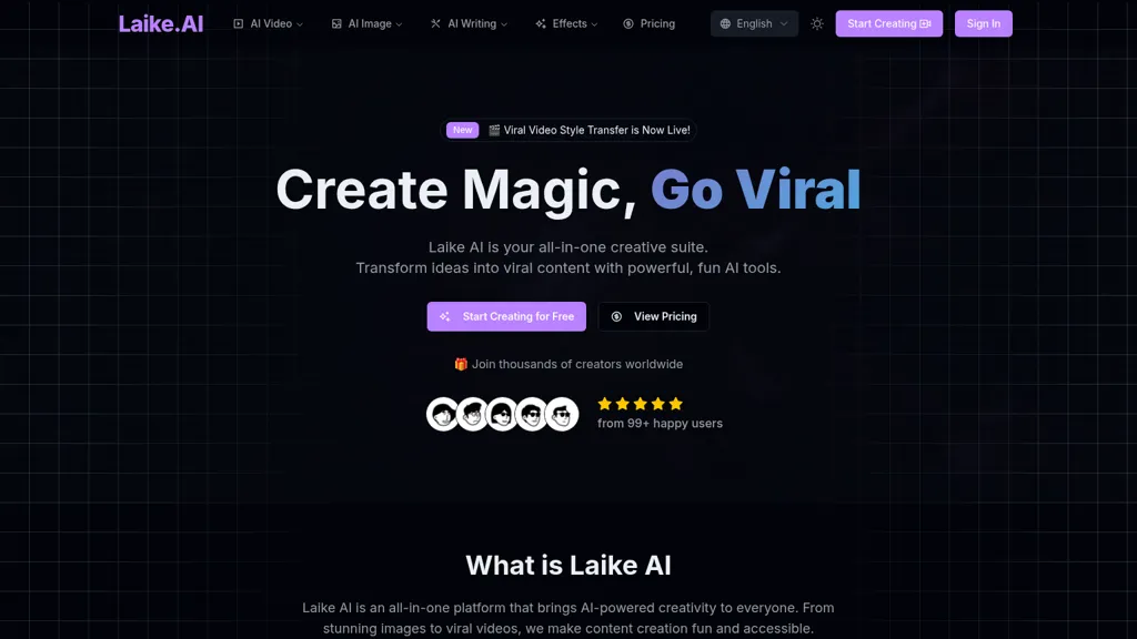 Laike AI AI tool screenshot