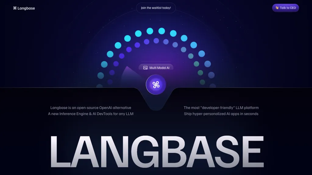 Langbase website