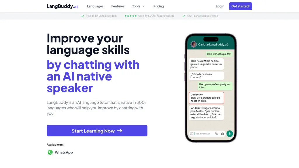 LangBuddy website