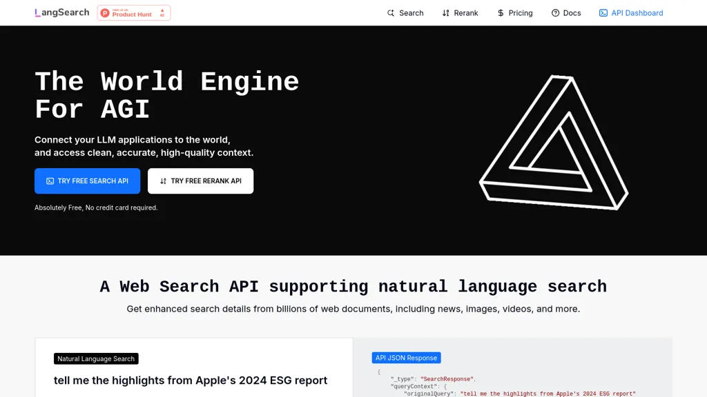 LangSearch website