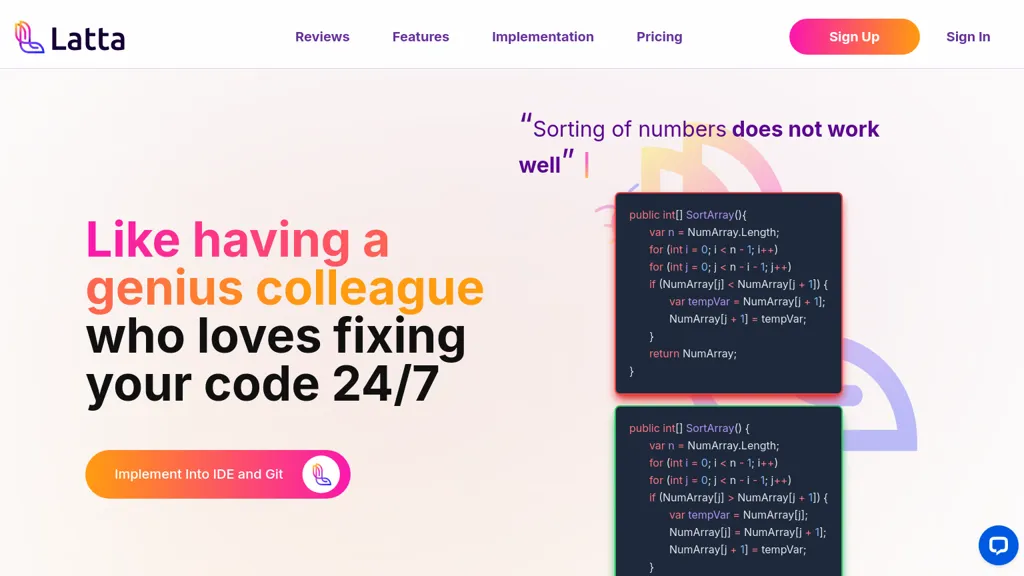 Latta AI website