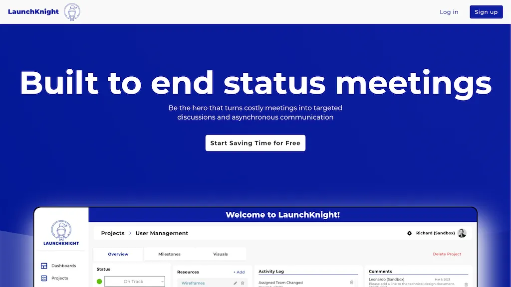 LaunchKnight website