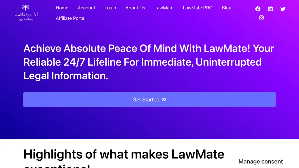 LawMate AI website