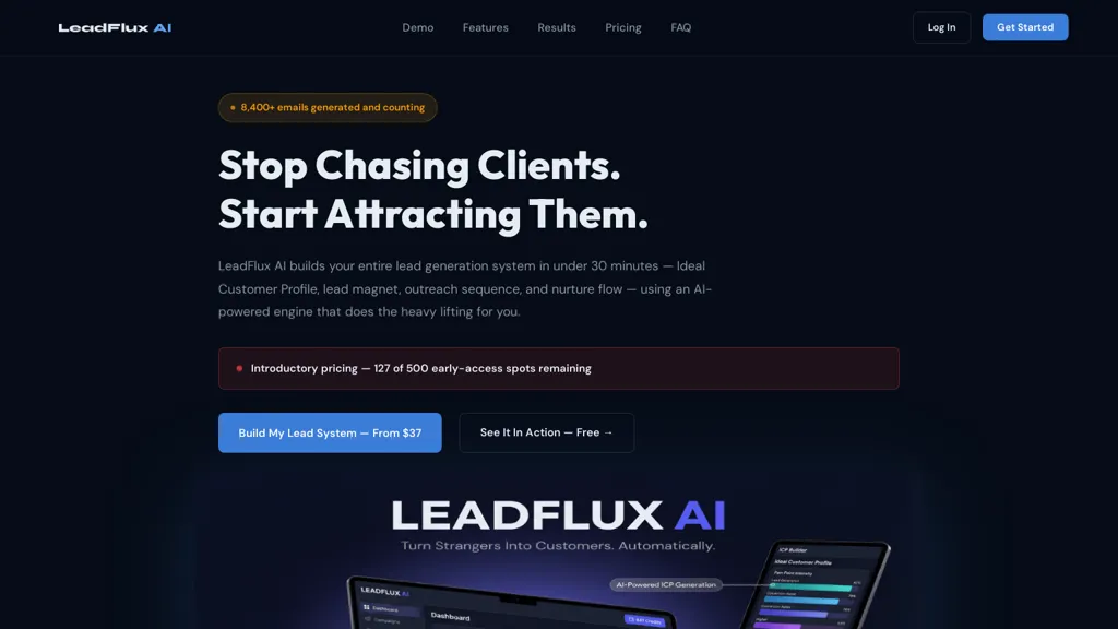 LeadFlux AI AI tool screenshot