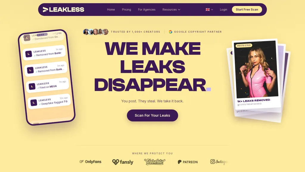 Leakless AI tool screenshot