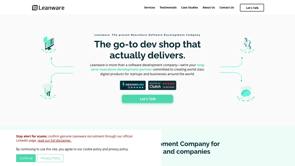 Leanware AI tool screenshot