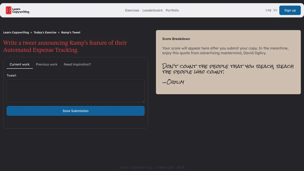 Learn Copywriting AI tool screenshot